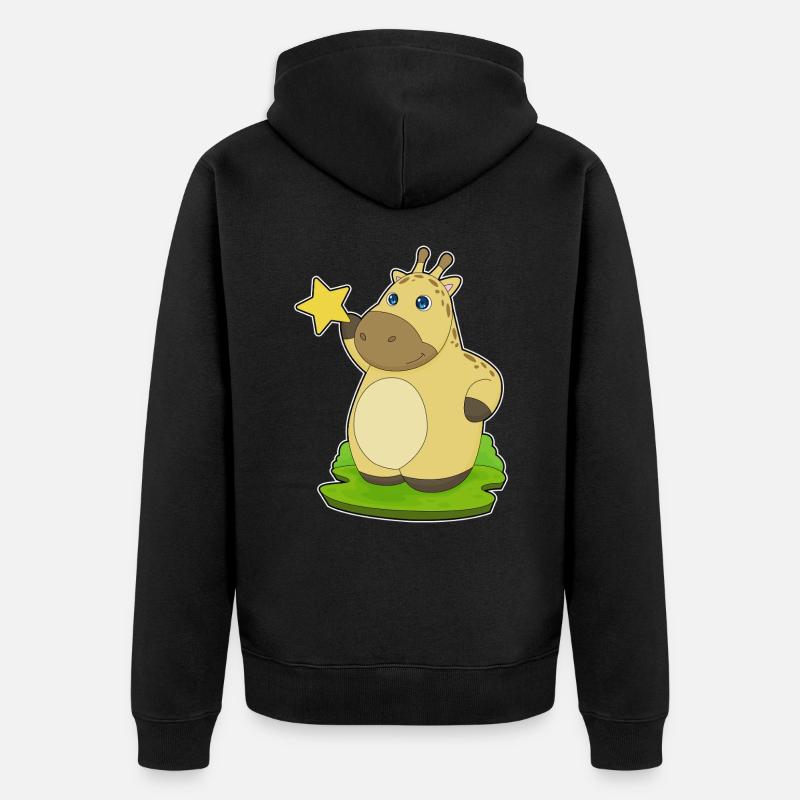 Étoile Girafe - Veste à capuche bio Premium Unisexe - noir