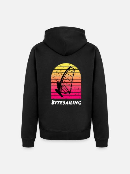 Kitesailing - Unisex Premium Organic Zip Hoodie - black