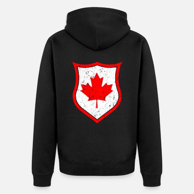 Kanada - Unisex Premium Bio Zip Hoodie - Schwarz