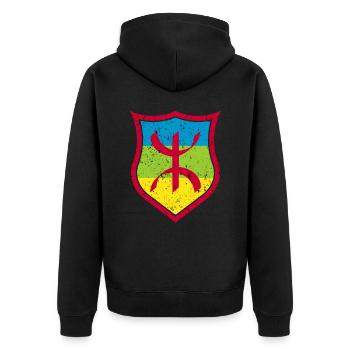 Amazigh - Veste à capuche bio Premium Unisexe - noir - Dos - Nico (187cm)