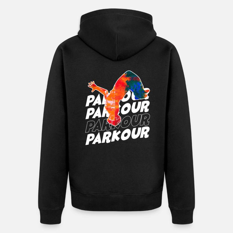 parkour - Veste à capuche bio Premium Unisexe - noir