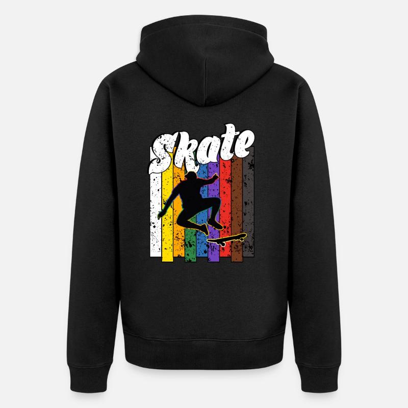Skateboard Freestyle - Veste à capuche bio Premium Unisexe - noir