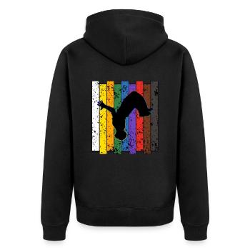 Parkour - Veste à capuche bio Premium Unisexe - noir - Dos - Nico (187cm)