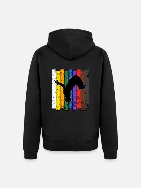 Free running - Unisex Premium Organic Zip Hoodie - black