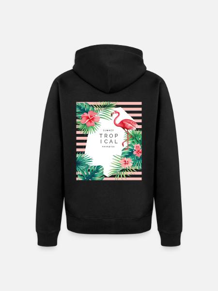 SUMMER - Unisex Premium Organic Zip Hoodie - black
