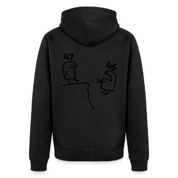 47 Years Old - 47th Birthday Fun Gift 47 Years - Unisex Premium Organic Zip Hoodie - black - Back - Nico (187cm)