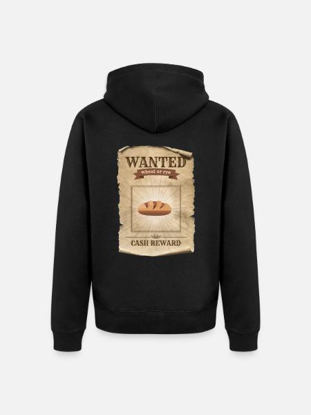 Weizen- oder Roggenbrot gesucht - Unisex Premium Bio Zip Hoodie - Schwarz