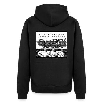 Dobri Isak - Serbian Post-Punk - Unisex Premium Organic Zip Hoodie - black - Back - Nico (187cm)