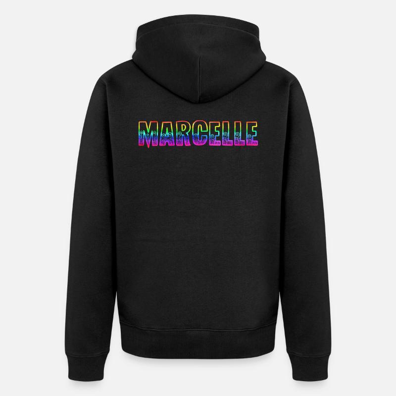 marcelle rs arc-en-ciel - Veste à capuche bio Premium Unisexe - noir