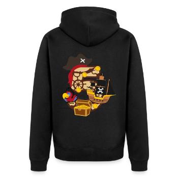 Fête pirate pour le 5ème anniversaire numéro 5 - 5 ans - Veste à capuche bio Premium Unisexe - noir - Dos - Nico (187cm)