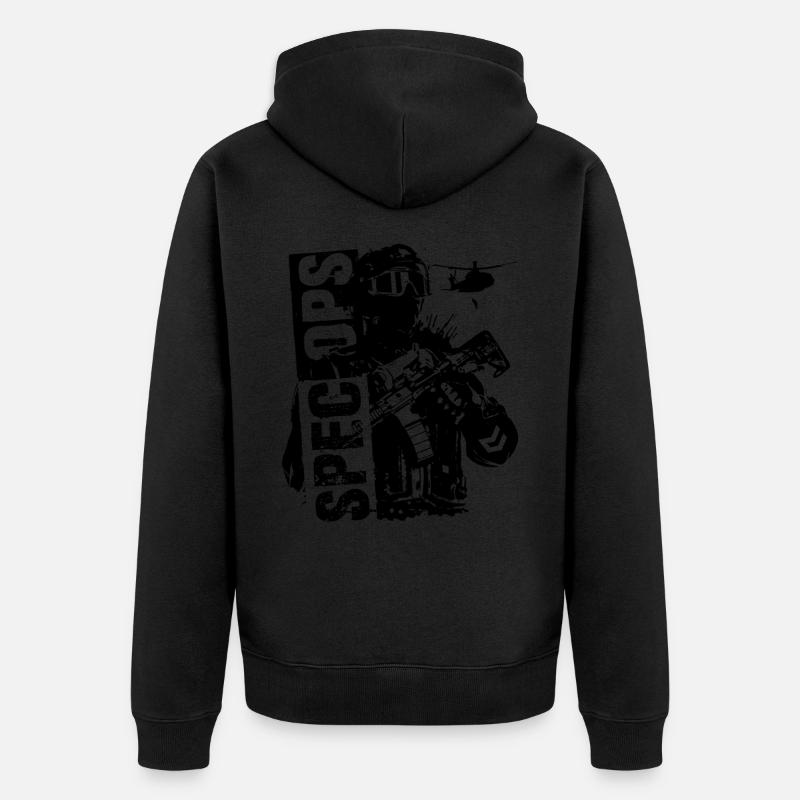 Spec Ops Black - Unisex Premium Bio Zip Hoodie - Schwarz