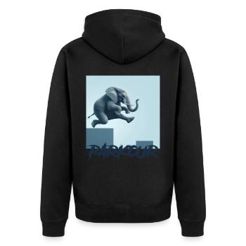 Parkour - Veste à capuche bio Premium Unisexe - noir - Dos - Nico (187cm)