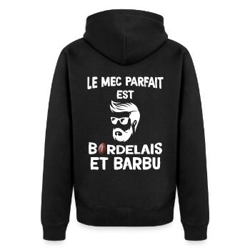 Mec Parfait De Bordeaux - Veste à capuche bio Premium Unisexe - noir - Dos - Nico (187cm)