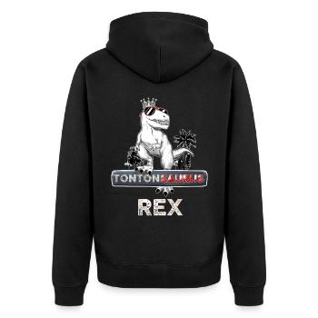 Tontonsaurus Rex Le Meilleur Le King - Veste à capuche bio Premium Unisexe - noir - Dos - Nico (187cm)