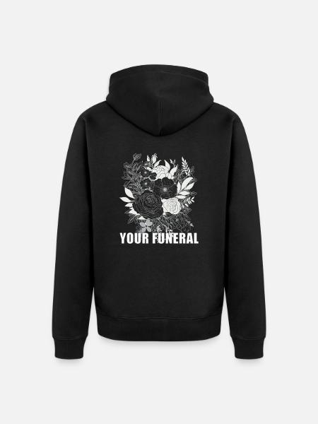 Funeral Black - Unisex Premium Organic Zip Hoodie - black