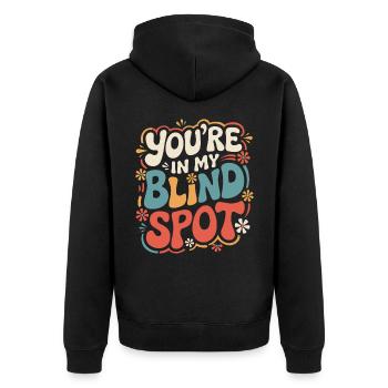 Blinde Blindheit Sehbehinderte Menschen - Unisex Premium Bio Zip Hoodie - Schwarz - Hinten - Nico (187cm)
