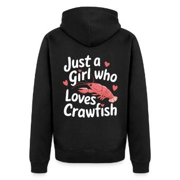 Homards, crabes, crevettes, fruits de mer - Veste à capuche bio Premium Unisexe - noir - Dos - Nico (187cm)