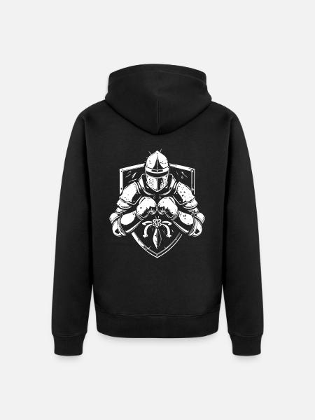 Knight Boxer Fighter - Unisex Premium Organic Zip Hoodie - black