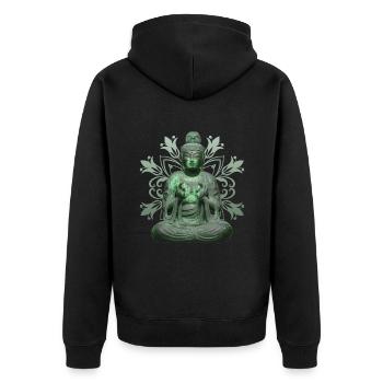 Bouddhisme Méditation Yoga Spiritualité - Veste à capuche bio Premium Unisexe - noir - Dos - Nico (187cm)