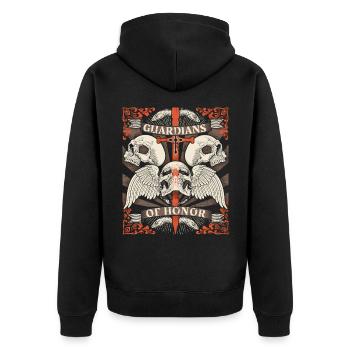 Vintage Skull Skull Biker Design avec serpents - Veste à capuche bio Premium Unisexe - noir - Dos - Nico (187cm)