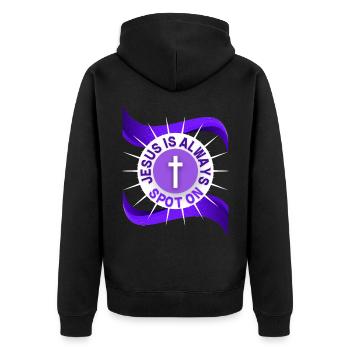 Jesus Christ, Jesus Christ, Saying, Typography - Unisex Premium Organic Zip Hoodie - black - Back - Nico (187cm)