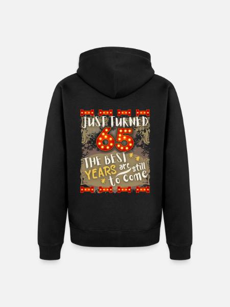 65. Geburtstag 65 Jahre alt Vintage-Design, Spruch - Ekologisk premiumluvjack unisex - svart
