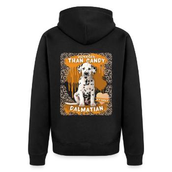 Dalmatien, chien, dicton drôle - Veste à capuche bio Premium Unisexe - noir - Dos - Nico (187cm)