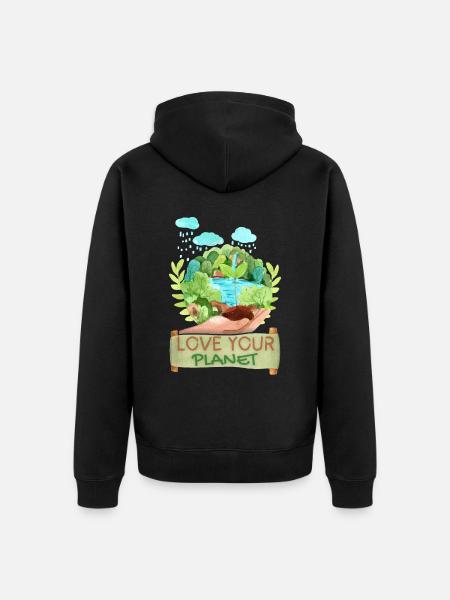 Día Mundial del Medio Ambiente, Día Mundial del Medio Ambiente Protección del Medio Ambiente - Chaqueta con capucha prémium ecológica unisex - negro