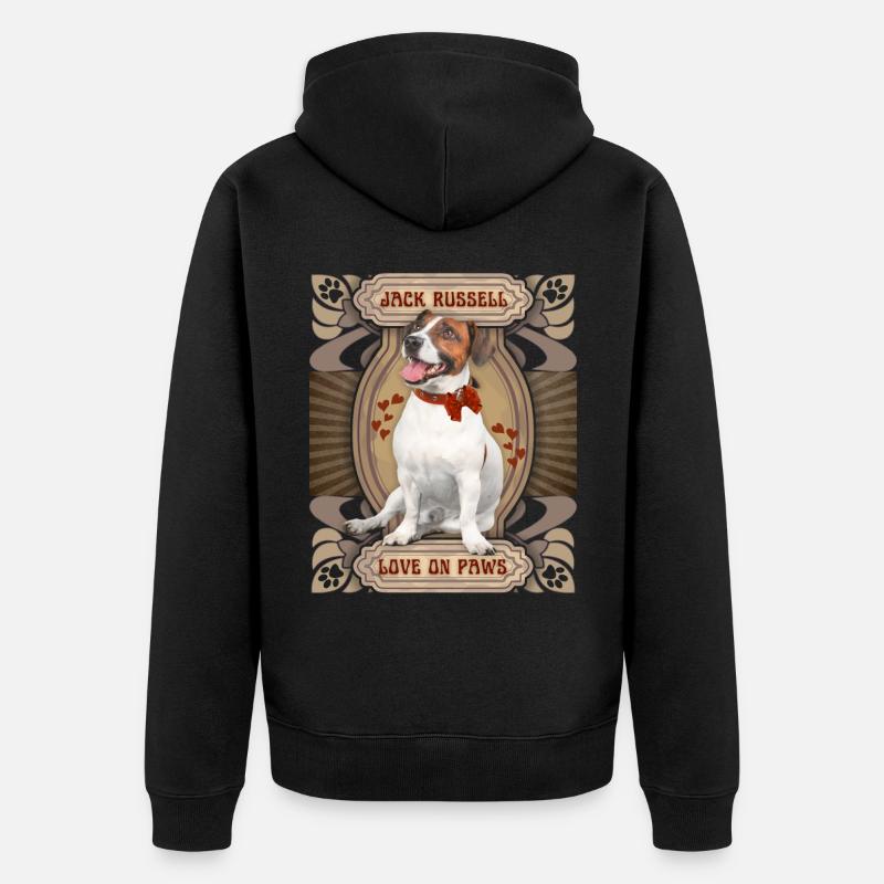 Jack Russell Terrier, Chien, Jack Russell Disant - Veste à capuche bio Premium Unisexe - noir