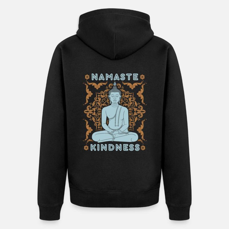 Buddha Design, Bouddha thaïlandais, Thaïlande - Veste à capuche bio Premium Unisexe - noir