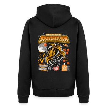 Claw in space Science fiction funny saying - Unisex Premium Organic Zip Hoodie - black - Back - Nico (187cm)