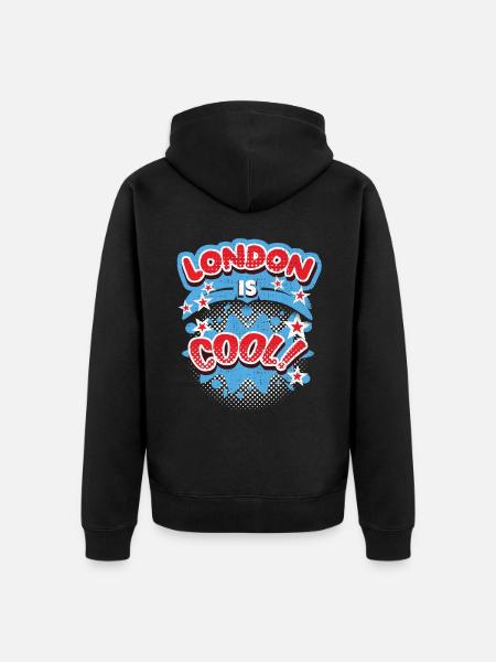 Londres Angleterre, Royaume-Uni Dire Londres-cool - Veste à capuche bio Premium Unisexe - noir