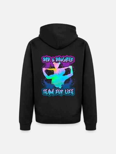 Vater-Tochter, Dad-Daughter, Vatertag, Spruch - Ekologisk premiumluvjack unisex - svart