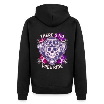 Motocycliste Skull Skull drôle de dicton - Veste à capuche bio Premium Unisexe - noir - Dos - Nico (187cm)