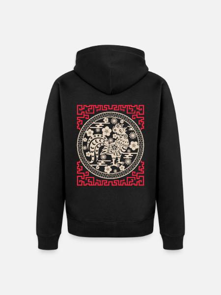 Kinesiskt horoskop Kina år av tuppen - Ekologisk premiumluvjack unisex - svart