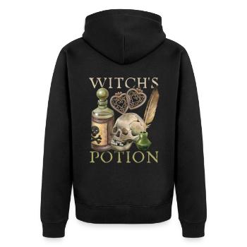 Witch, Witchcraft, Witchcraft, Love-Love Spell - Unisex Premium Organic Zip Hoodie - black - Back - Nico (187cm)