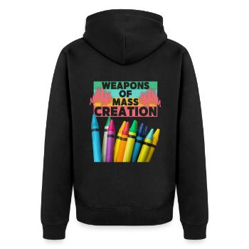 LGBTQ-Design, Künstler, Malen, lustiger Spruch - Unisex Premium Bio Zip Hoodie - Schwarz - Hinten - Nico (187cm)