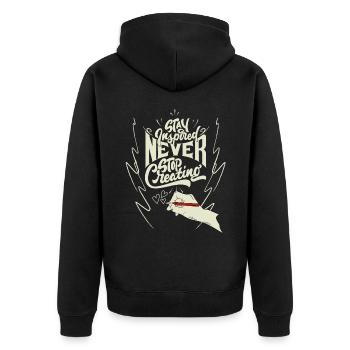 Spruch für Künstler Künstlerin Maler und Zeichner - Unisex Premium Bio Zip Hoodie - Schwarz - Hinten - Nico (187cm)