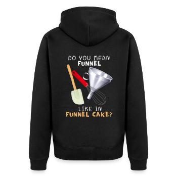Cake Funnel Cake fried cake américain - Veste à capuche bio Premium Unisexe - noir - Dos - Nico (187cm)