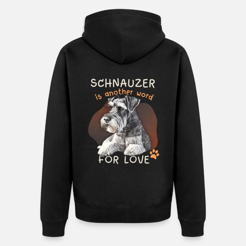 drôle de schnauzer, schnauzer-terrier, disant - Veste à capuche bio Premium Unisexe - noir