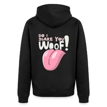 Trame! Drôle de dicton pour les propriétaires de chiens Halloween - Veste à capuche bio Premium Unisexe - noir - Dos - Nico (187cm)