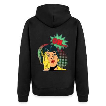 Comic, Comic Strips, Girl, Crying Girl, Saying - Unisex Premium Organic Zip Hoodie - black - Back - Nico (187cm)