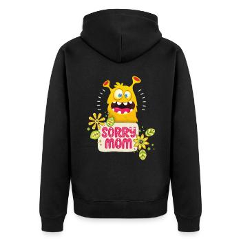 Mama-Mutti, fête des mères, drôle de monstre, disant - Veste à capuche bio Premium Unisexe - noir - Dos - Nico (187cm)