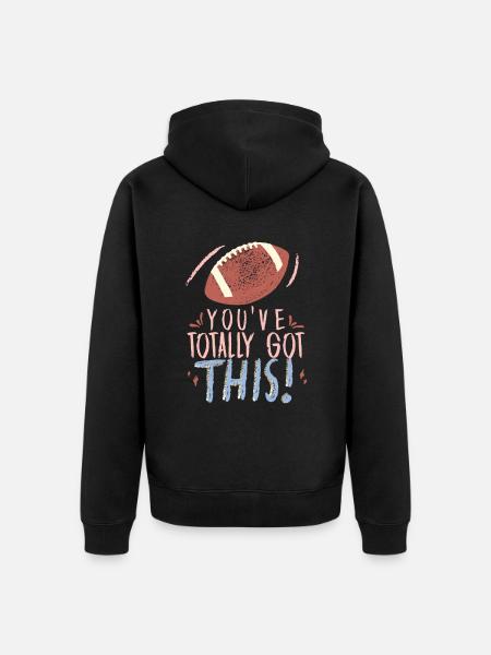 Voetbal, American football American soccer - Uniseks Premium bio ziphoodie - zwart