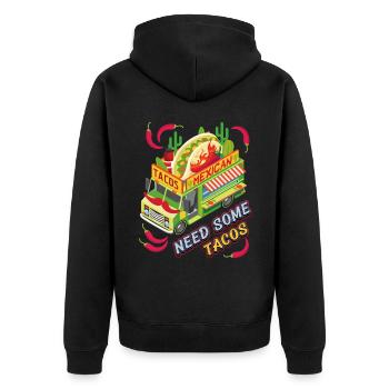 Taco, food truck mexicain, Need Tacos Saying - Veste à capuche bio Premium Unisexe - noir - Dos - Nico (187cm)
