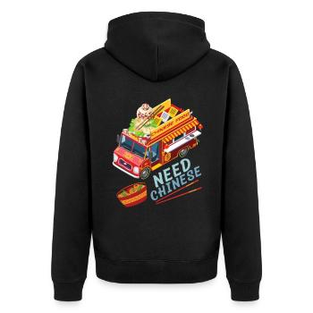 Cuisine chinoise, Cuisine chinoise, Food Truck - Veste à capuche bio Premium Unisexe - noir - Dos - Nico (187cm)