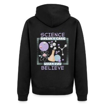 Saying for scientists physicists, chemist profession - Unisex Premium Organic Zip Hoodie - black - Back - Nico (187cm)