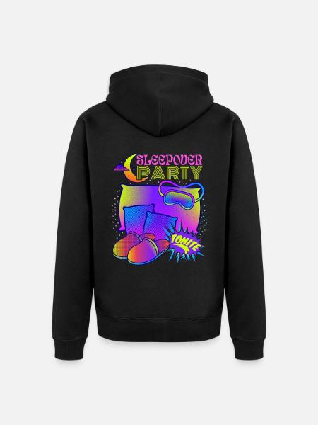 Pyjama, Nuitée, Soirée de sommeil - Veste à capuche bio Premium Unisexe - noir