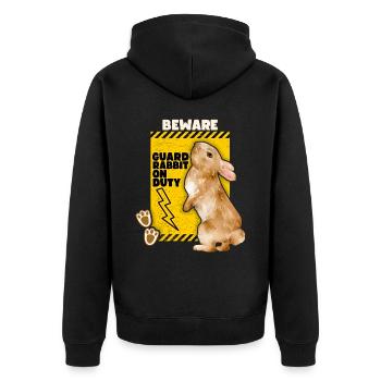 Lapin Lapin Drôle Dire Garde-Lapin Blague - Veste à capuche bio Premium Unisexe - noir - Dos - Nico (187cm)