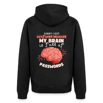 Mots de passe oubliés Mot de passe Nerd informatique disant - Veste à capuche bio Premium Unisexe - noir - Dos - Nico (187cm)